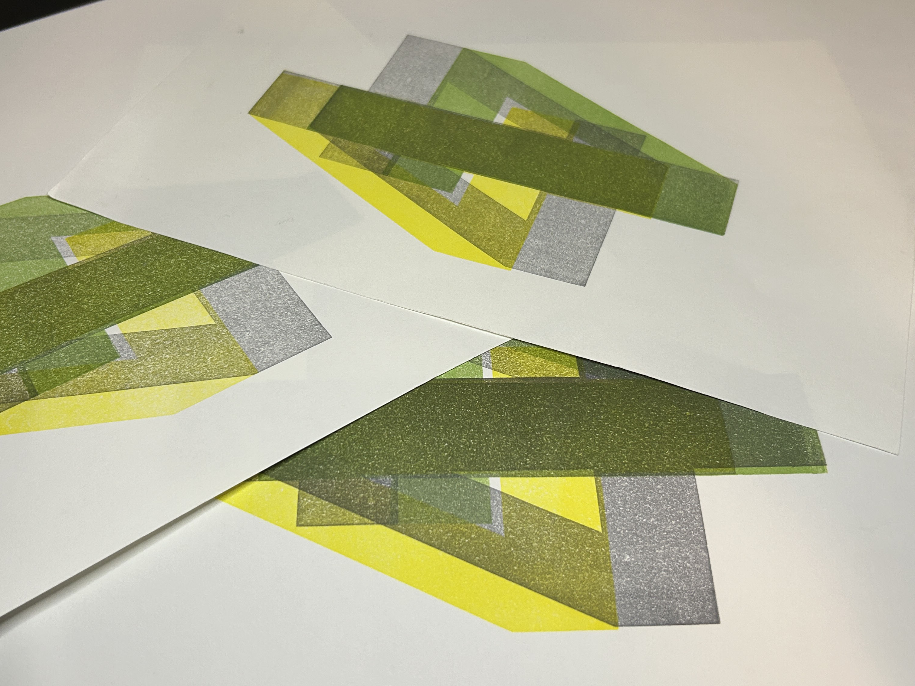 stack of wood type prints