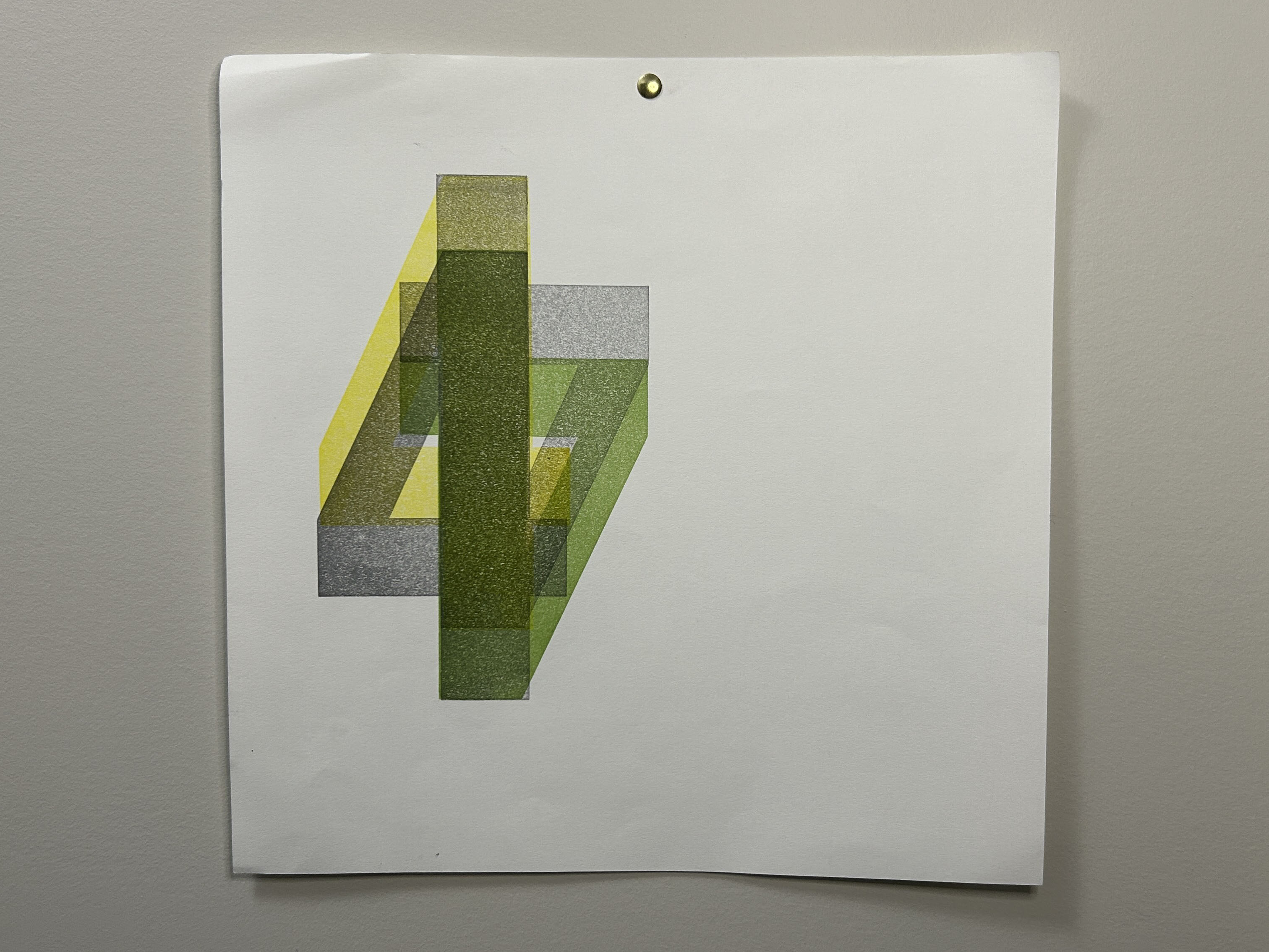 wood type print hanging on wall
